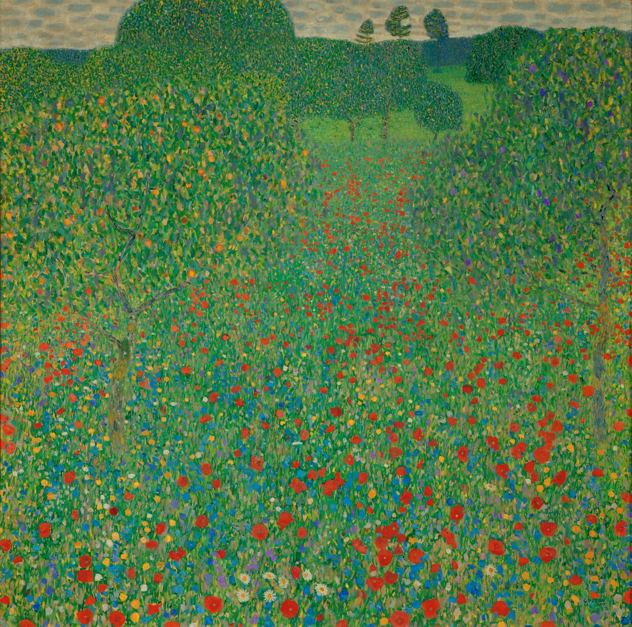 Un champ de coquelicots - Gustav Klimt