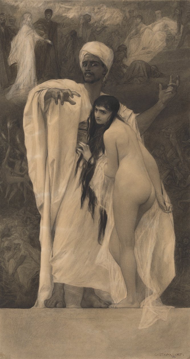 Le conte (source : Gerlach  Schenk, Allégories et emblèmes n° 74) - Gustav Klimt