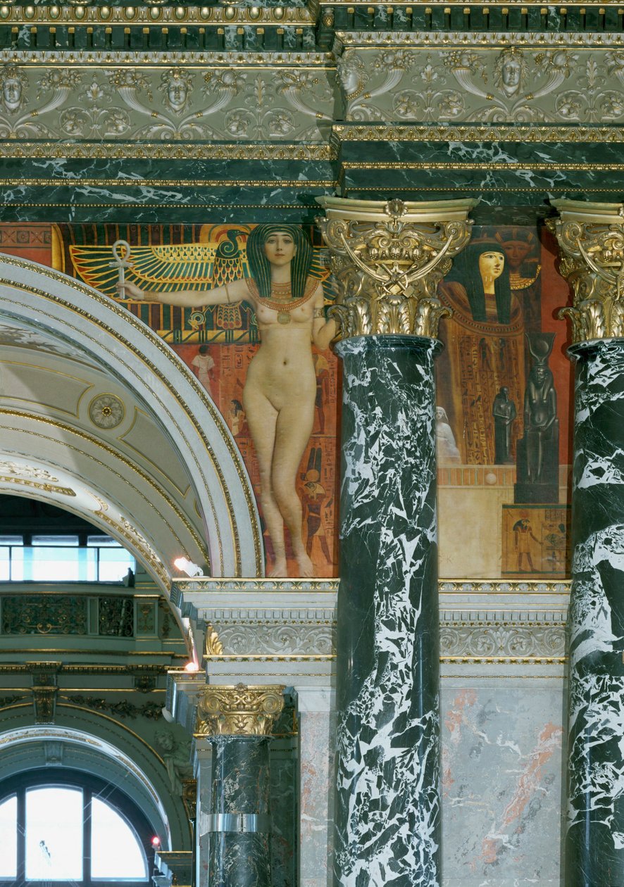 Fresque au Kunsthistorisches Museum de Vienne, Art égyptien, détail vers 1891 (fresque) - Gustav Klimt