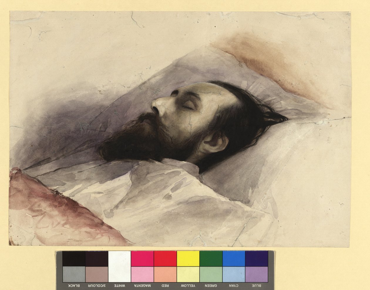 Julius Lott (1836-1883) sur son lit de mort - Gustav Klimt