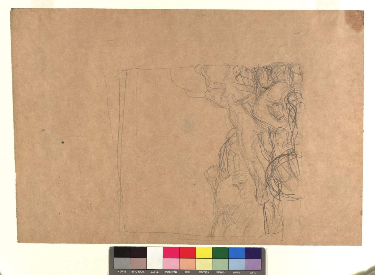 Kompositionsskizze für das Bild "Irrlichter" - Gustav Klimt