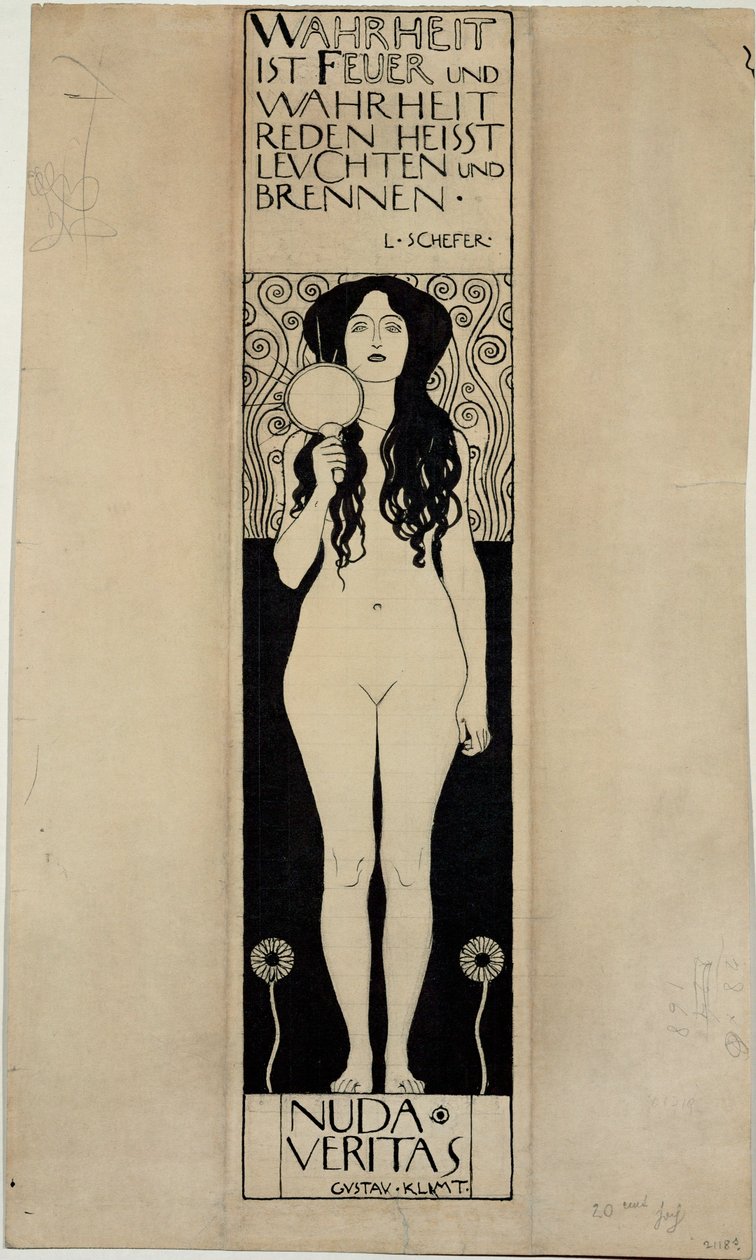Nuda Veritas, étude pour une peinture à l