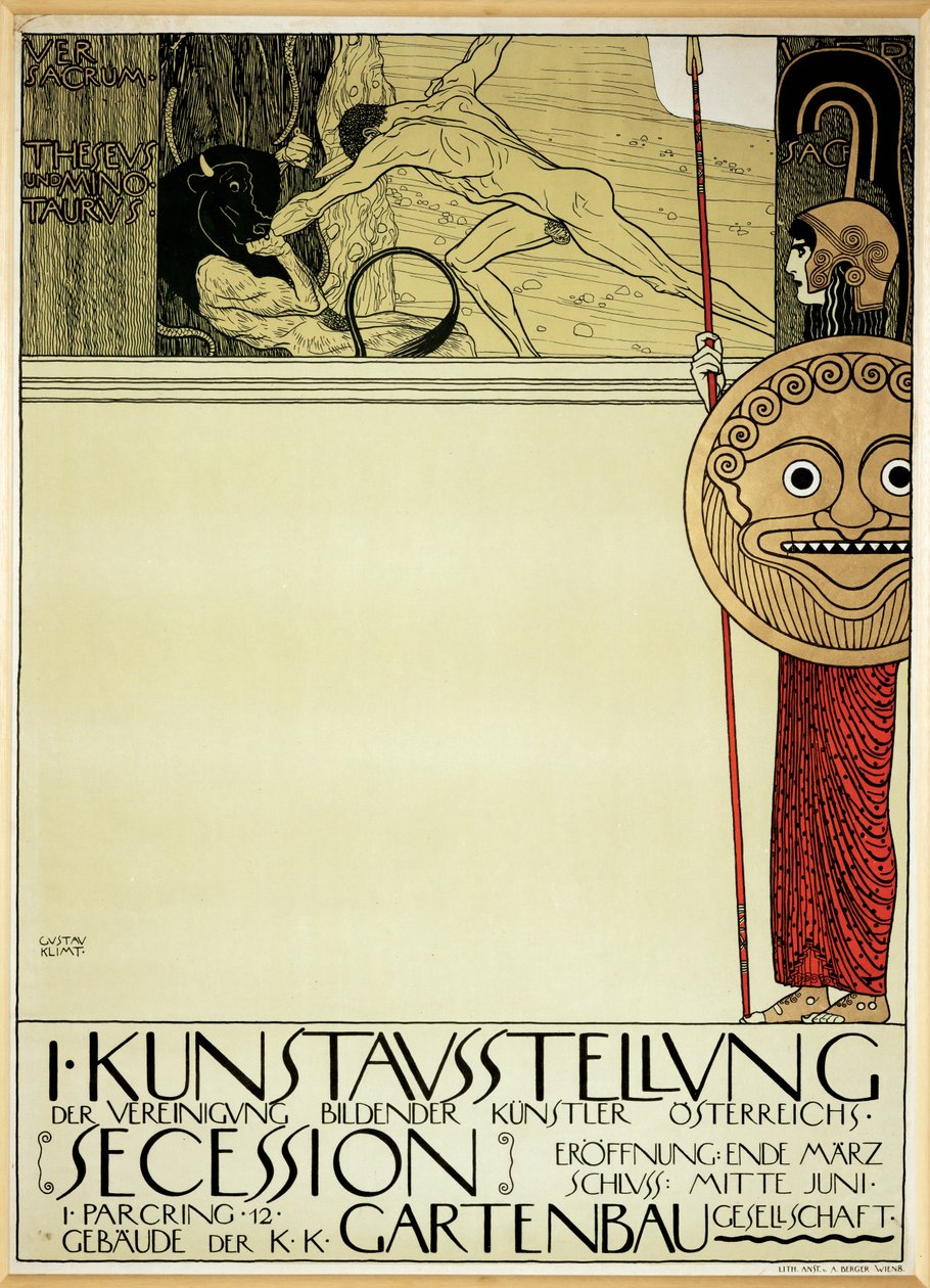 Affiche pour la première exposition de la Sécession (affiche) - Gustav Klimt