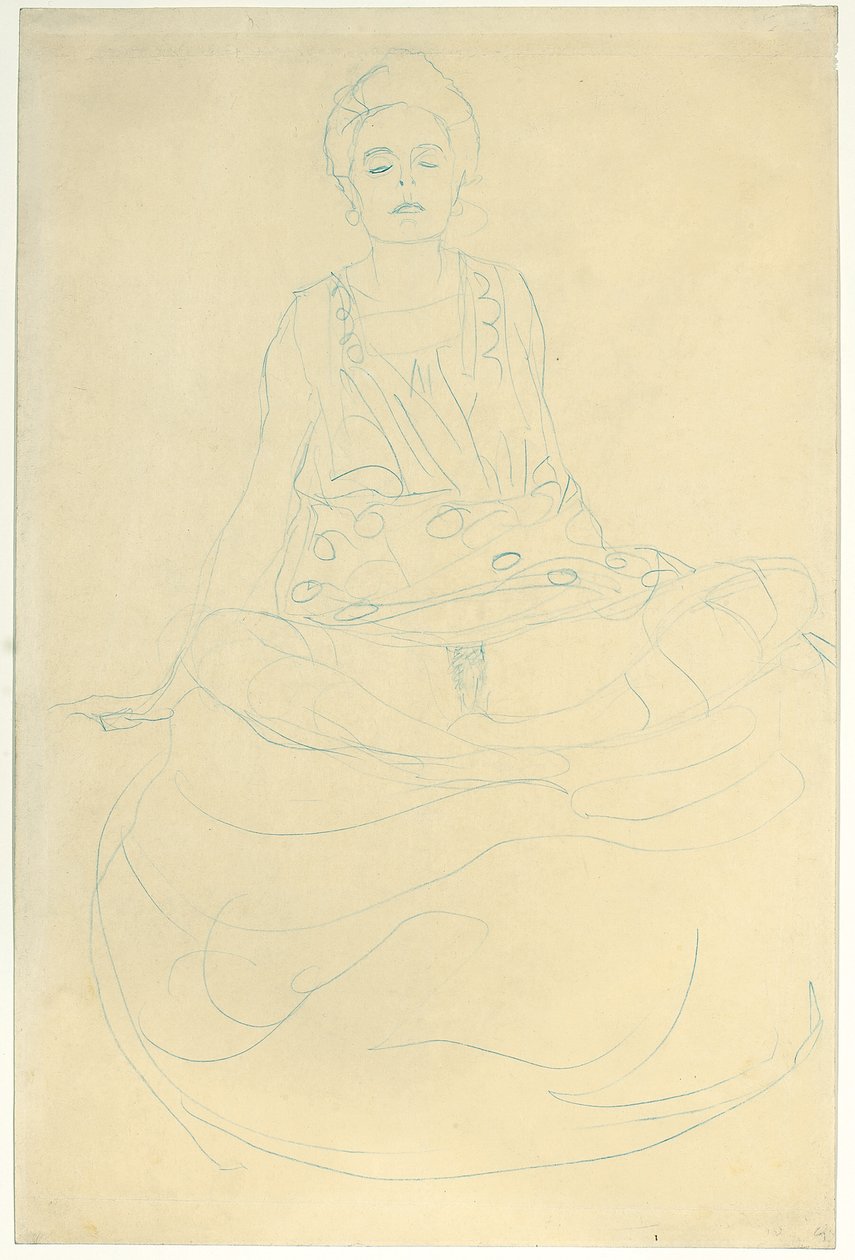 Nu assis de face - Gustav Klimt