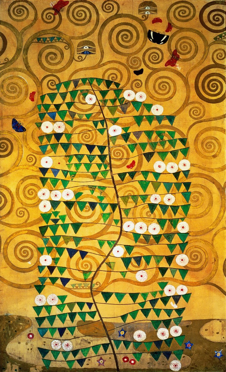La Frise Stoclet, Détail: Arbre de Vie, 1905-1909 - Gustav Klimt