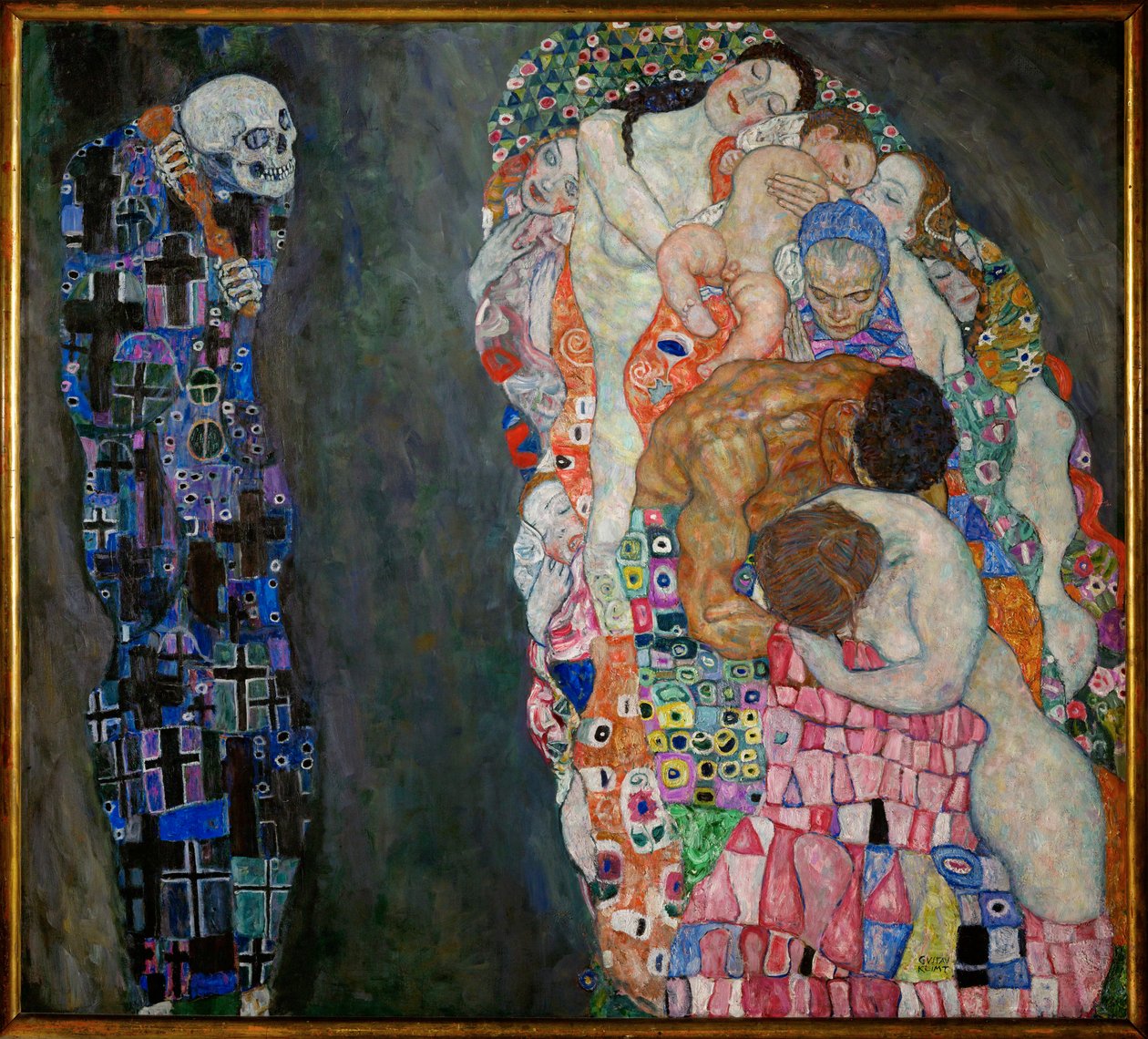 Tod und Leben, terminé en 1915 (huile sur toile) - Gustav Klimt
