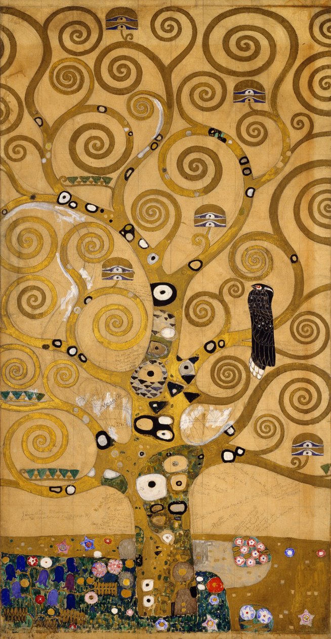 Arbre de Vie (Frise Stoclet) détail du côté gauche, c.1905-09 - Gustav Klimt