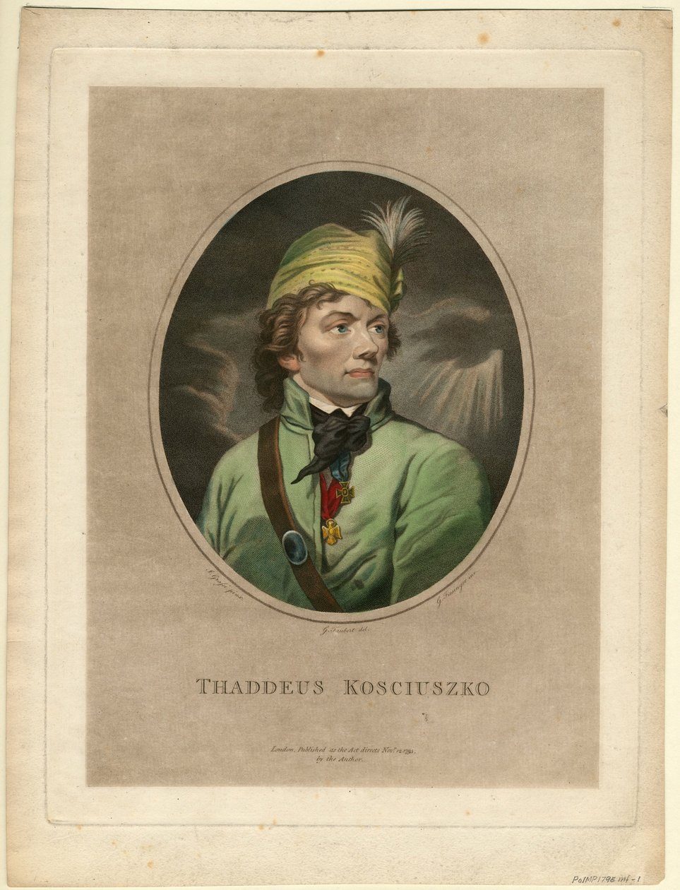Portrait de Tadeusz Kosciuszko 1746-1817, 1795 - Gustav Taubert