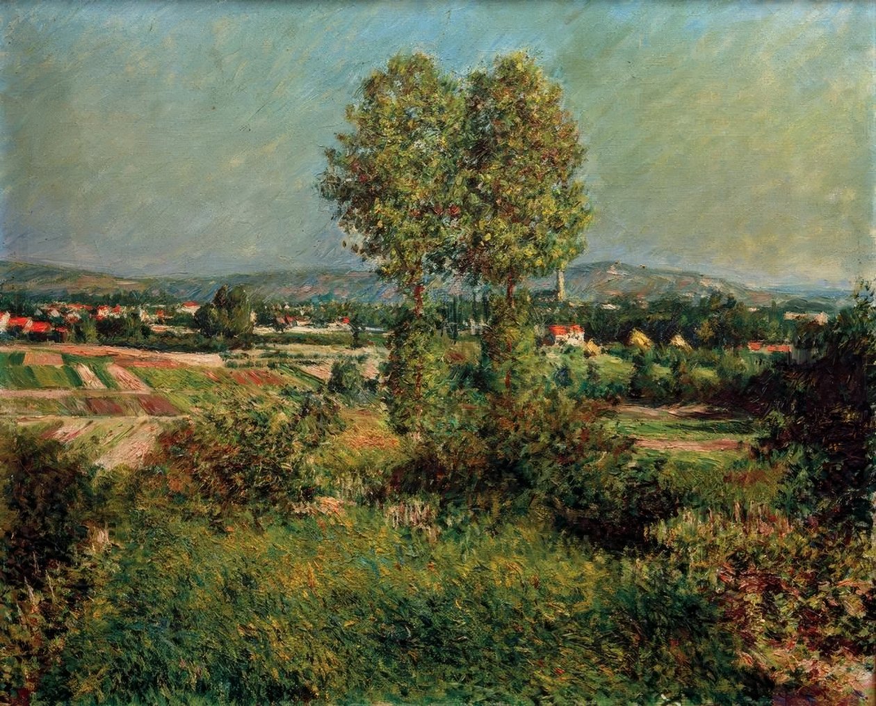 Paysage à Argenteuil - Gustave Caillebotte