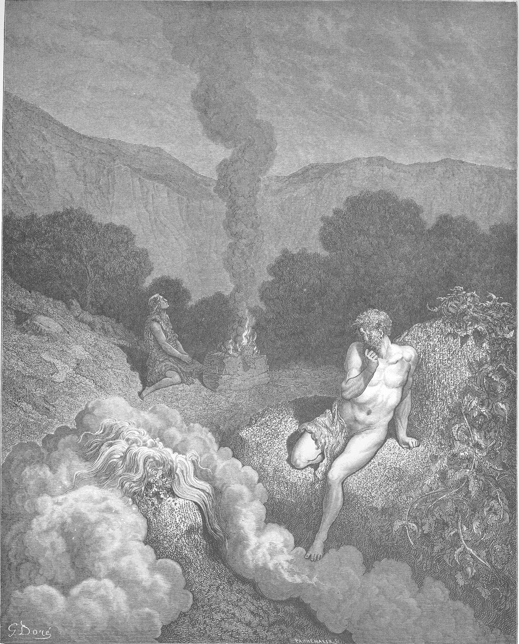 Caïn et Abel offrent leurs sacrifices - Gustave Dore