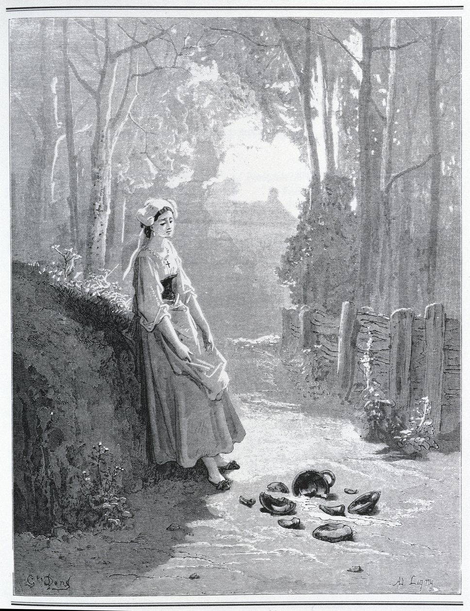 Illustration pour La Laitière et le Pot au lait, de 