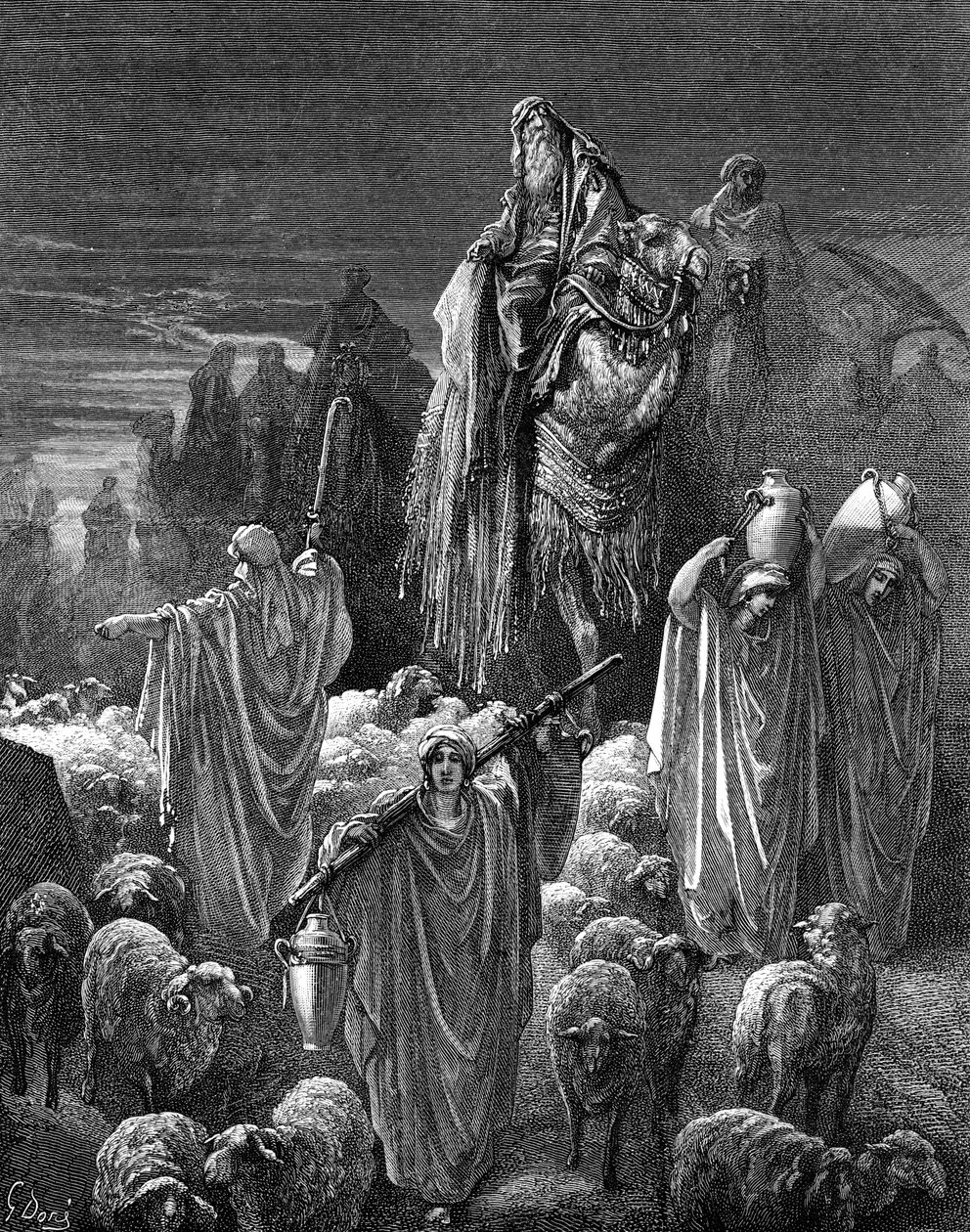 Jacob voyageant en Égypte, par Gustave Doré - Gustave Dore