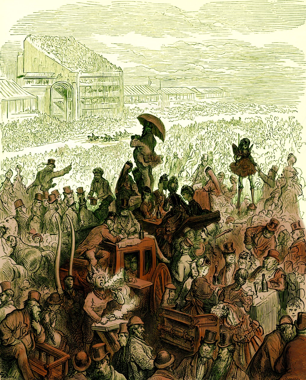 Le Derby - Au déjeuner par Gustave Doré - Gustave Dore