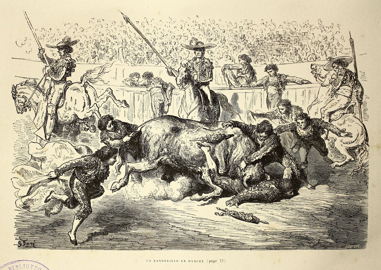 Un banderillero en danger - Gustave Dore
