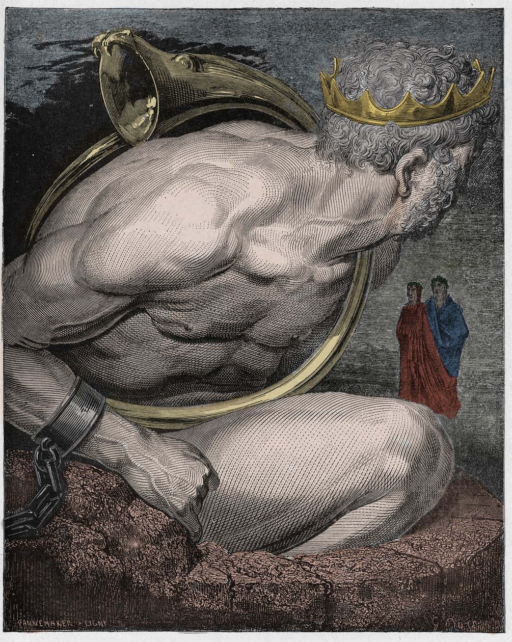 Inferno, Chant 31 : Nimrod des géants, illustration de La Divine Comédie de Dante Alighieri, 1885 - Gustave after Dore