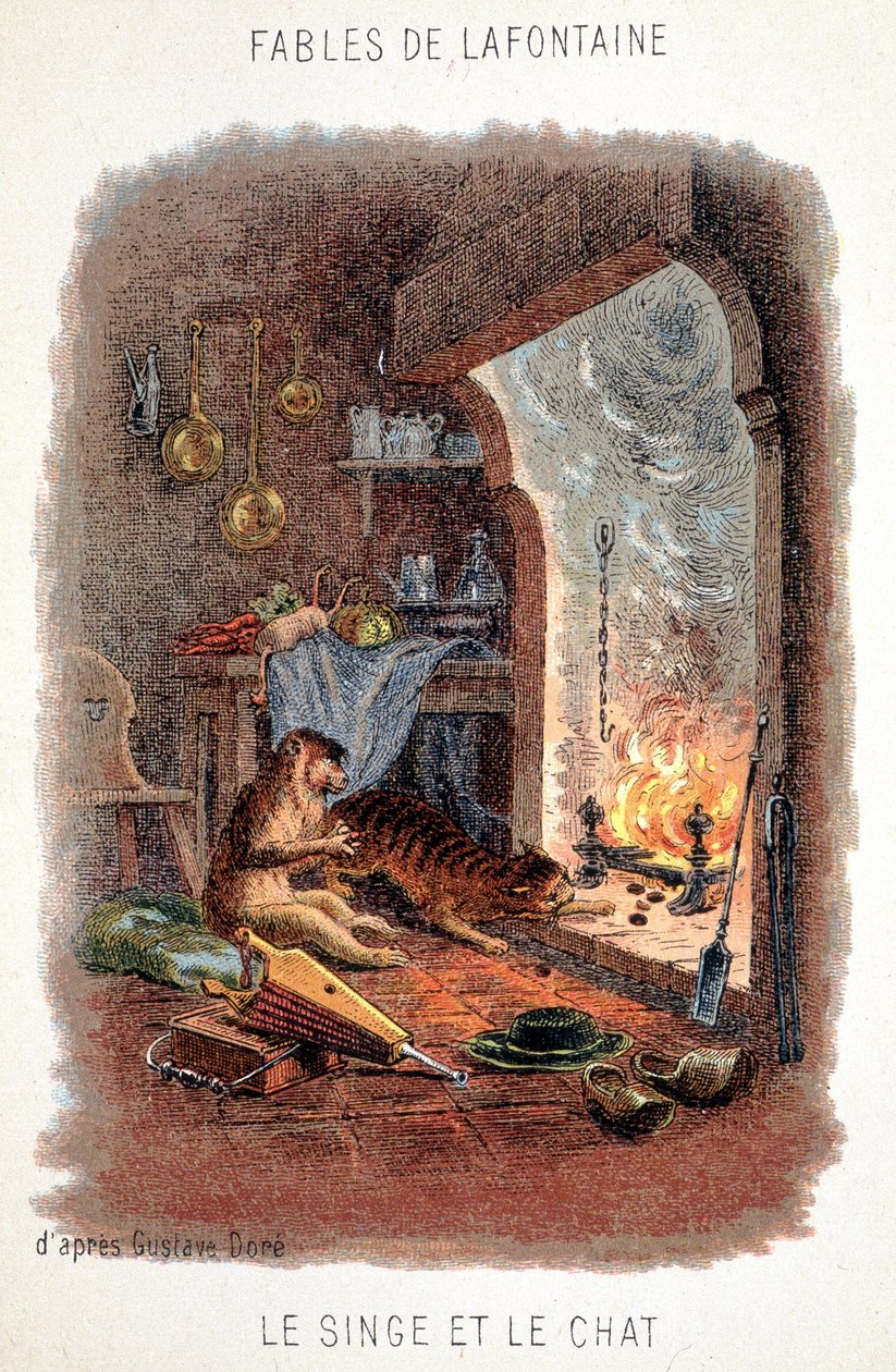 Fables de La Fontaine : Le singe et le chat, d