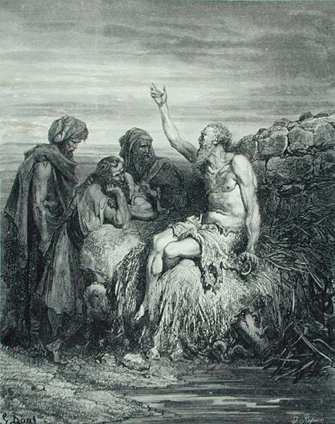 Job et ses amis, gravé par J. Regnier, c.1868 - Gustave (after) Dore