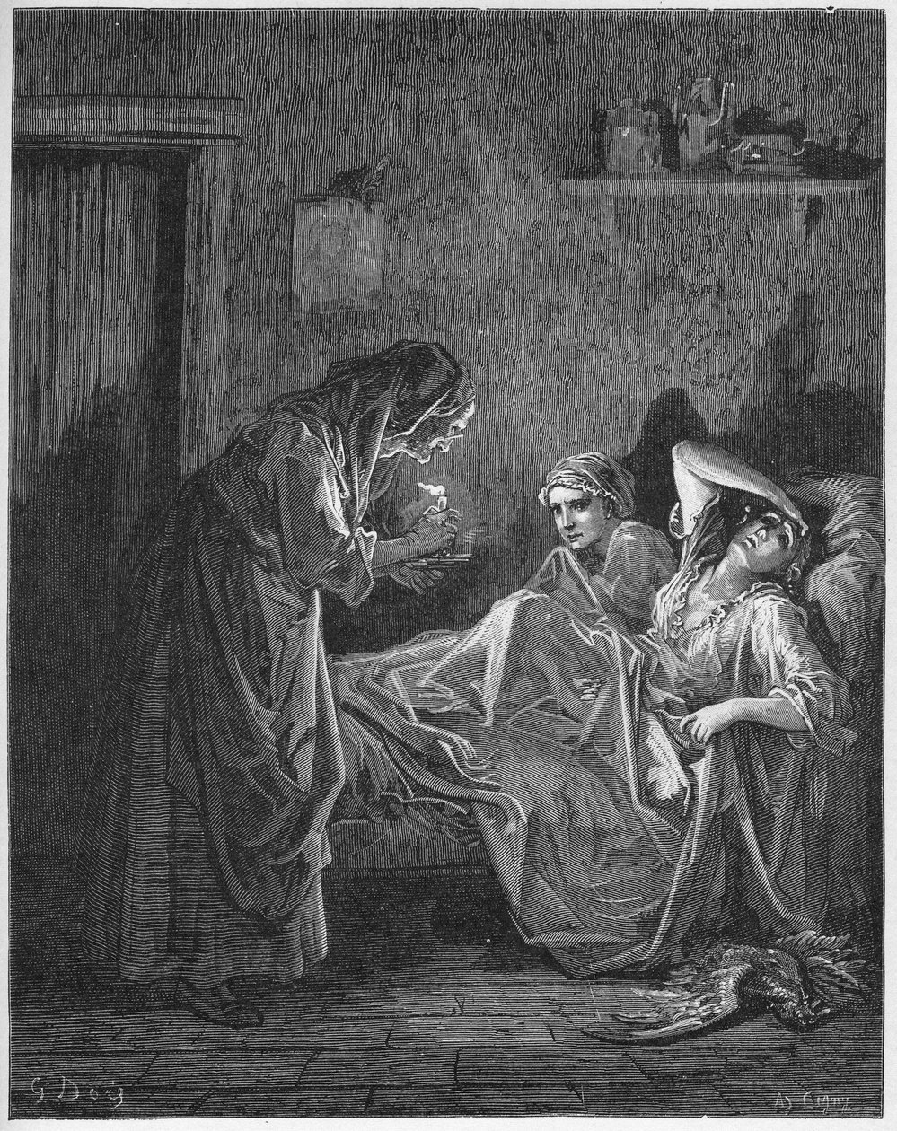 La Vieille et les deux Servantes - de 