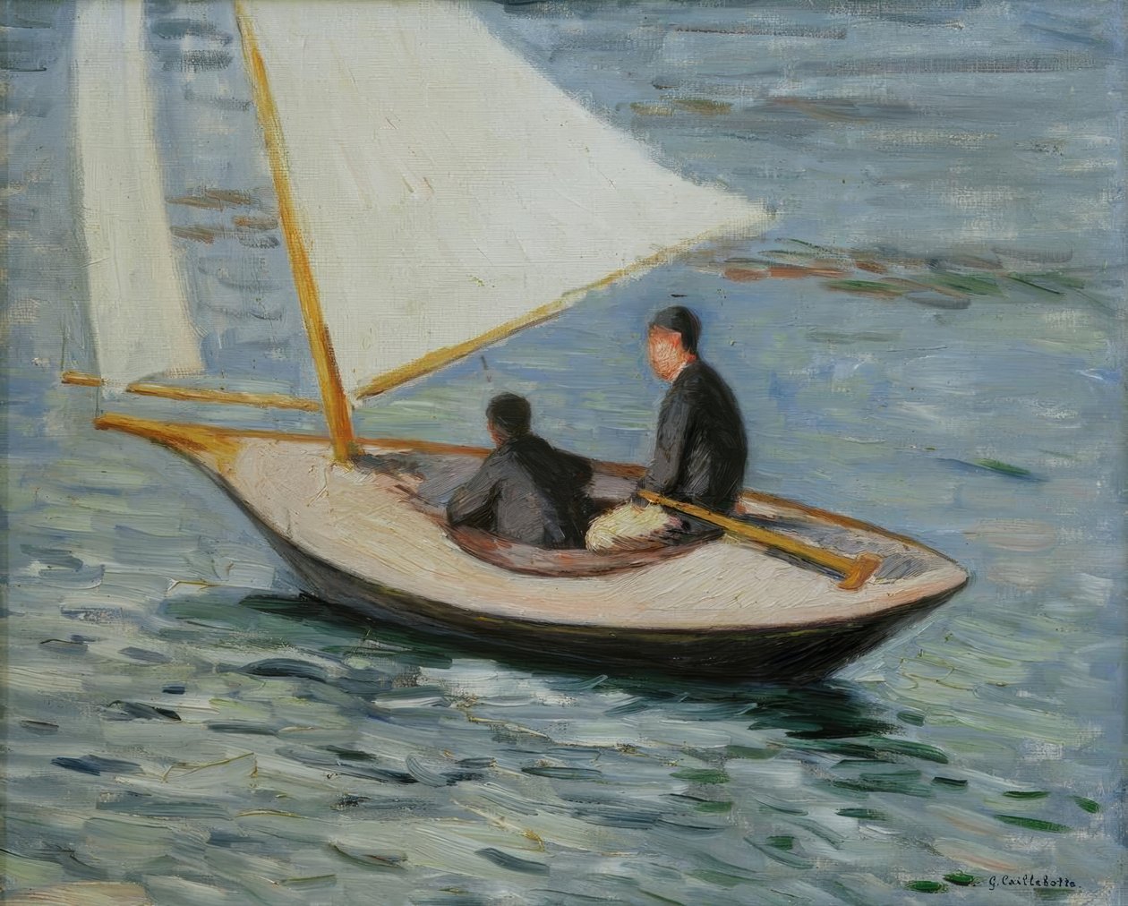 Voilier sur la Seine - Gustave Caillebotte