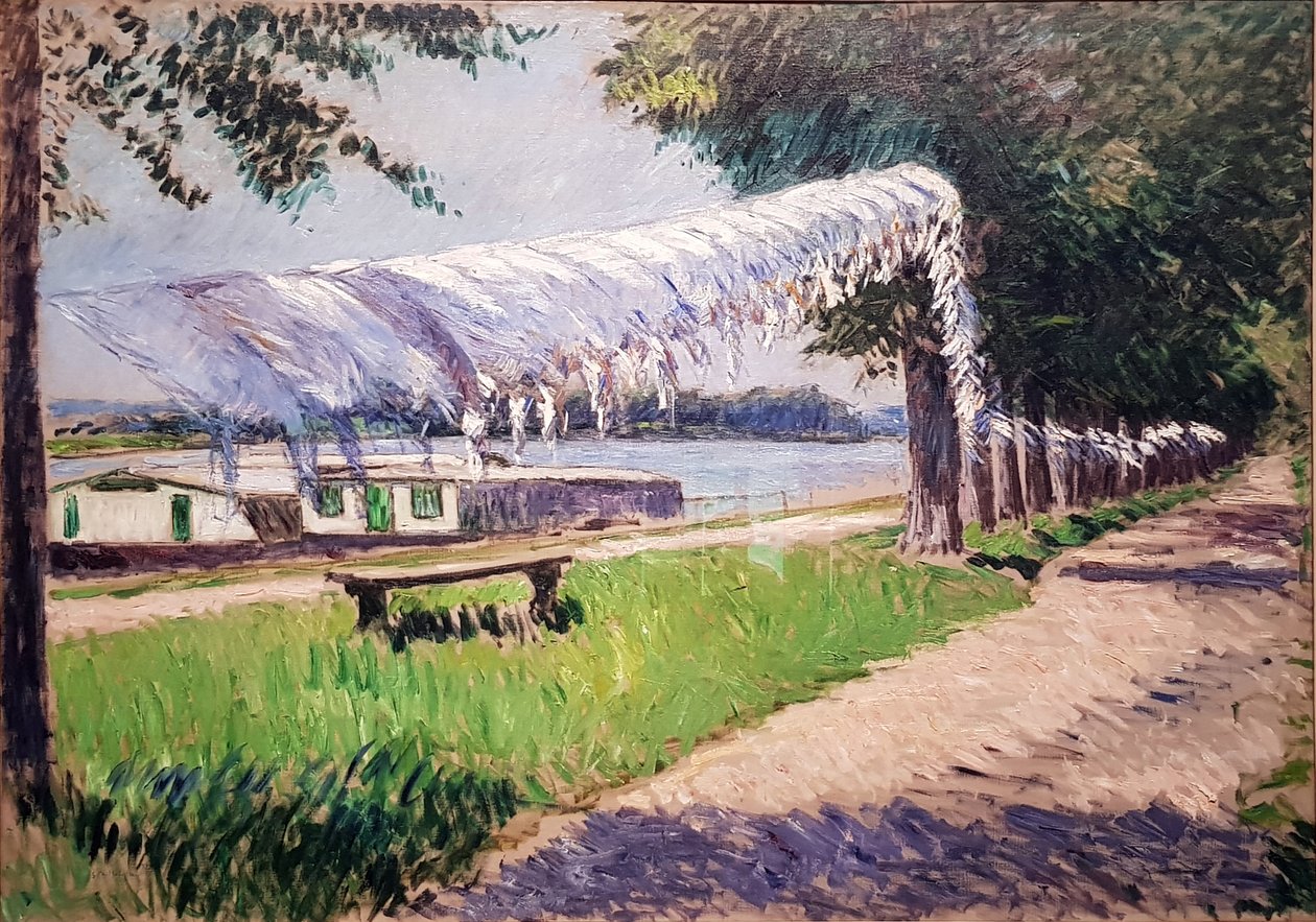 Séchage du linge sur les bords de la Seine - Gustave Caillebotte