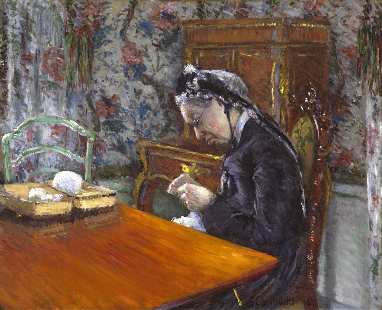 Mademoiselle Boissière tricotant - Gustave Caillebotte