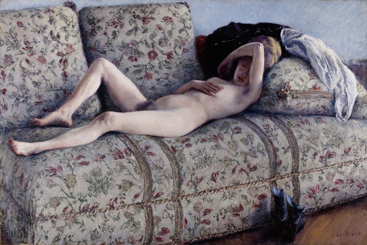 Nu sur un canapé - Gustave Caillebotte