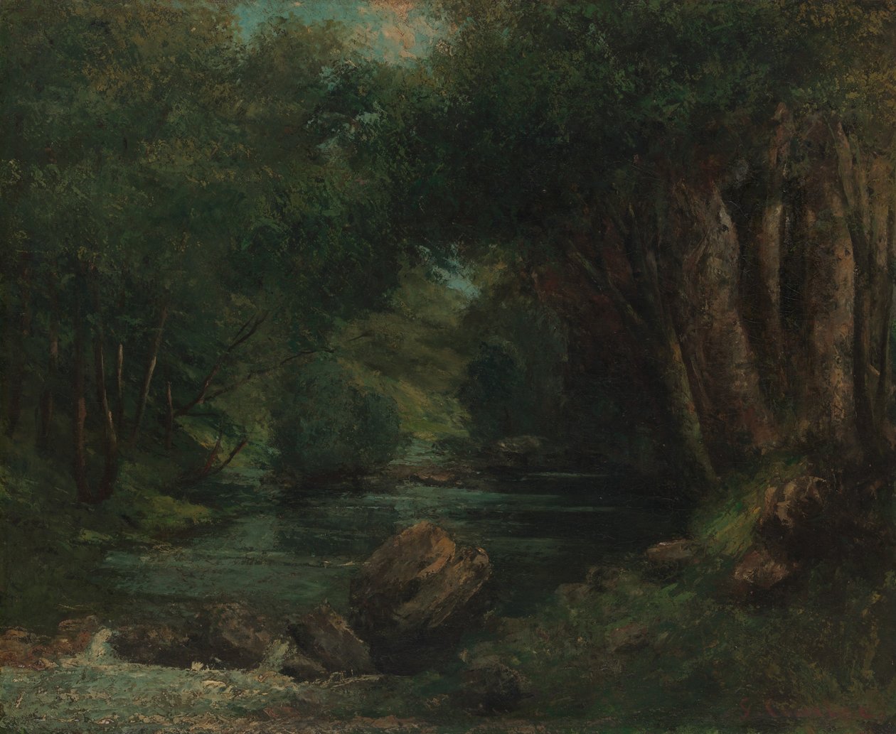 Un ruisseau dans la forêt, vers 1868-77 - Gustave Courbet