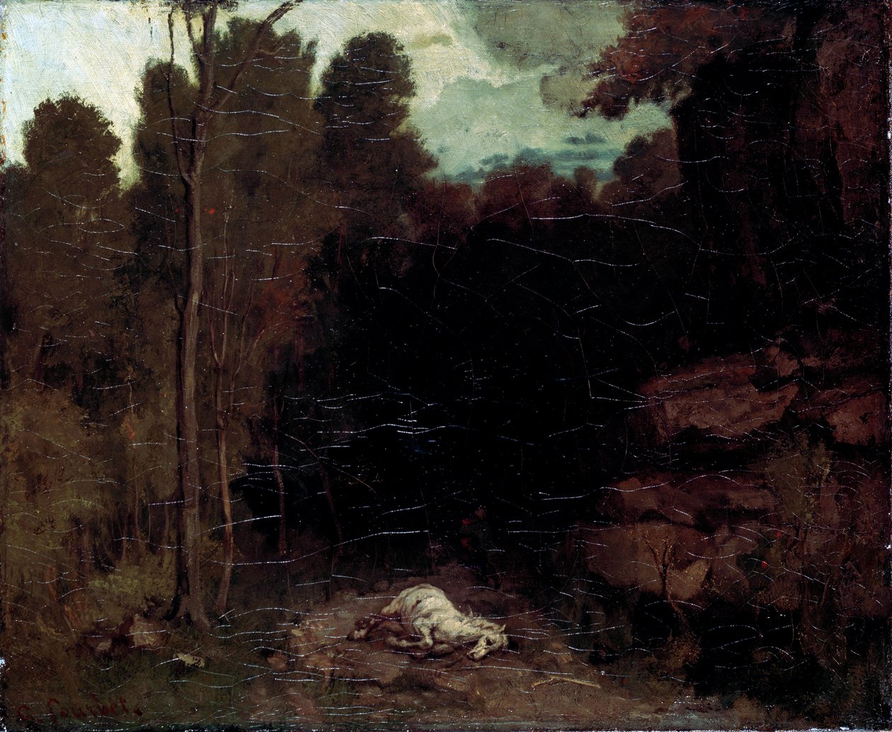 Paysage avec un cheval mort, 1850s - Gustave Courbet