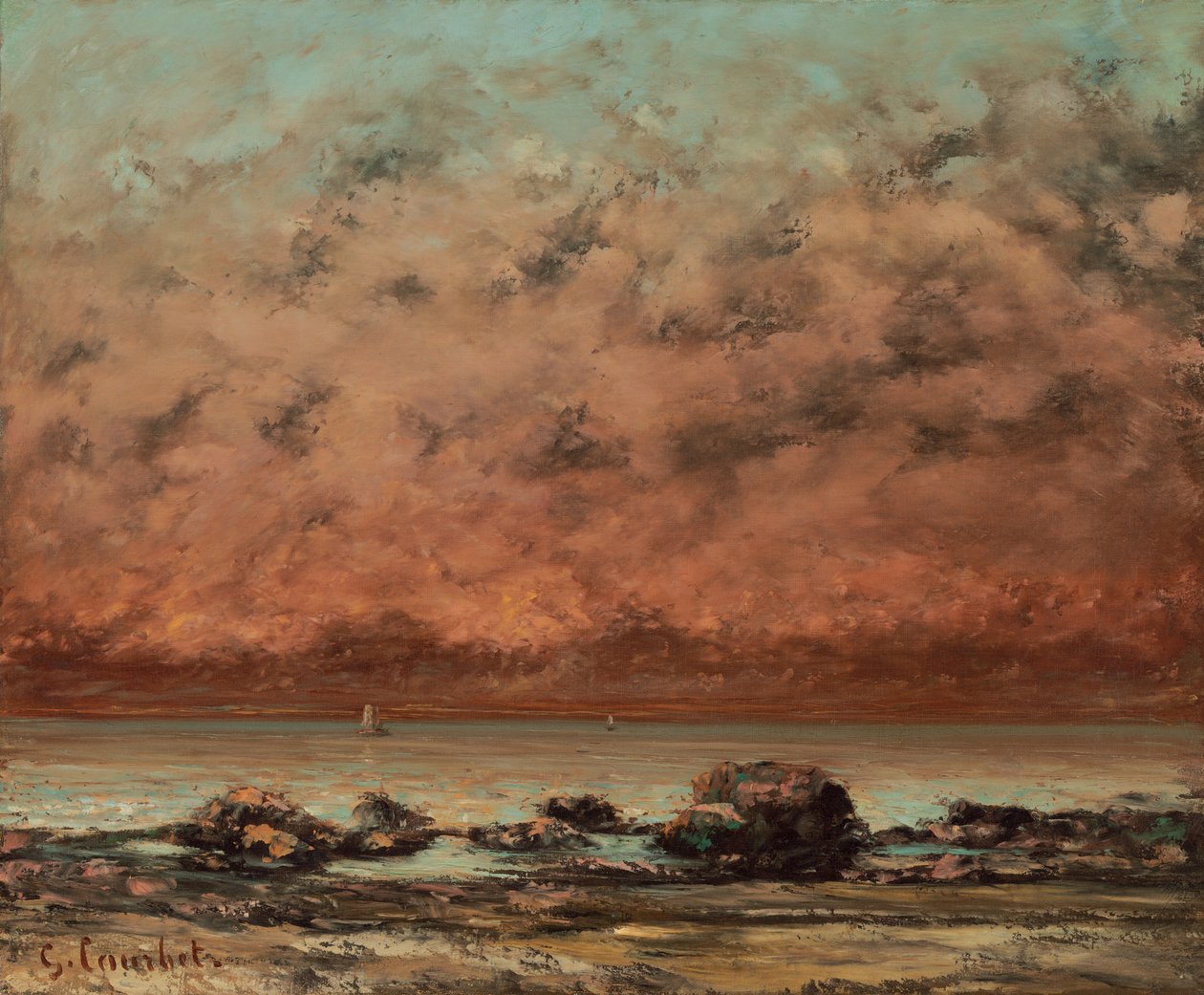 Les Rochers noirs à Trouville - Gustave Courbet