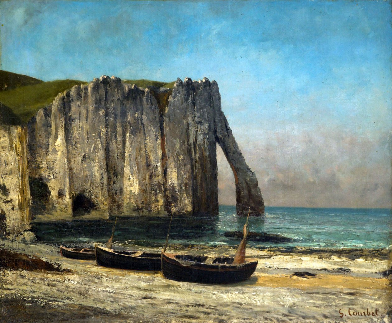 Les falaises à Étretat, 1869 - Gustave Courbet
