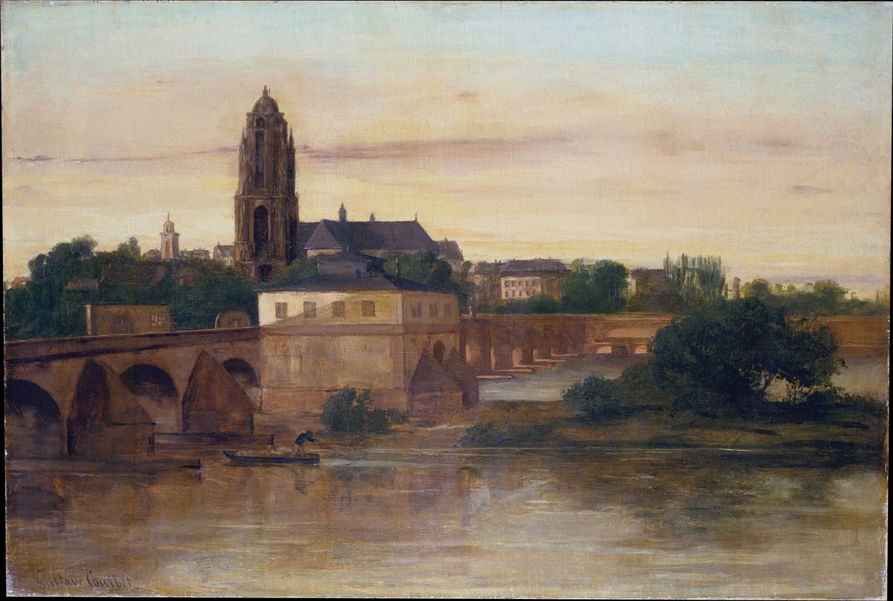 Vue de Francfort avec le Vieux Pont depuis Sachsenhausen - Gustave Courbet