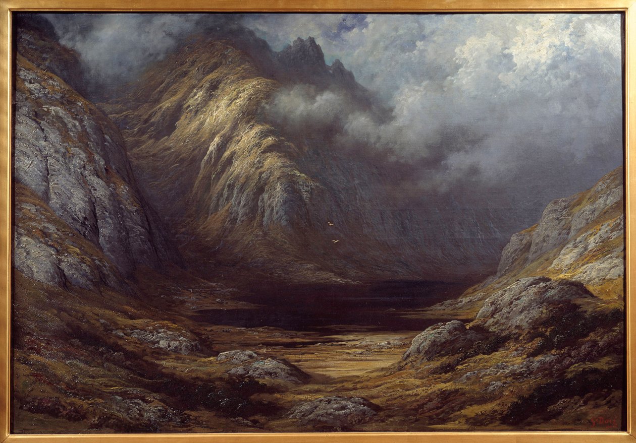 Un lac en Écosse après la tempête - Gustave Dore