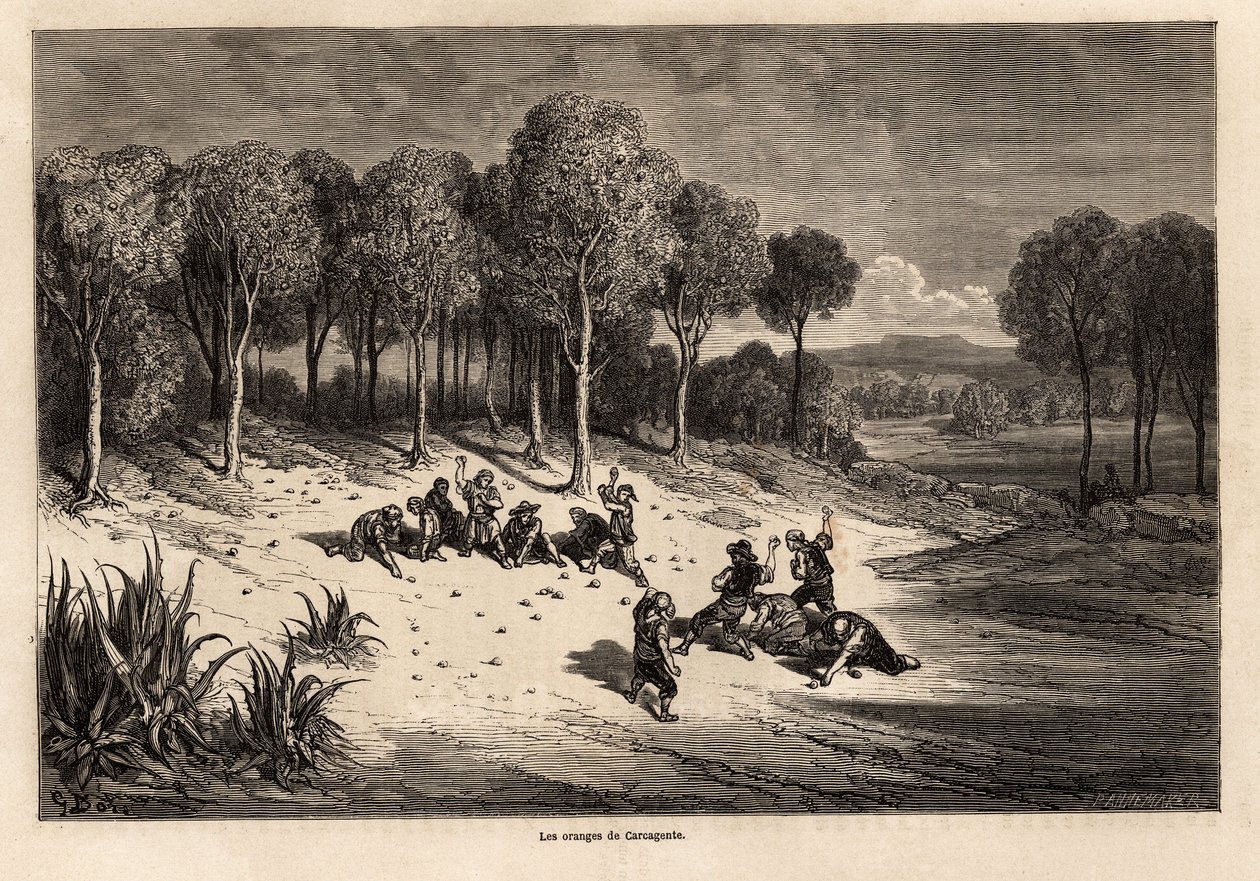 Bataille des Oranges par Carcagente - Gustave Dore