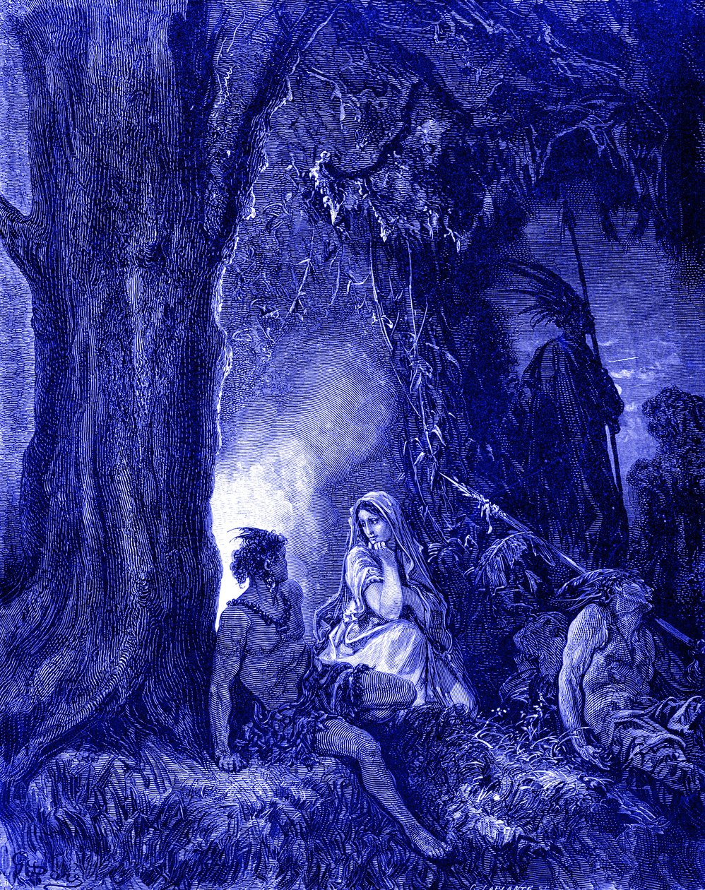 Chactas et Atala (gravure par Doré) - Gustave Dore