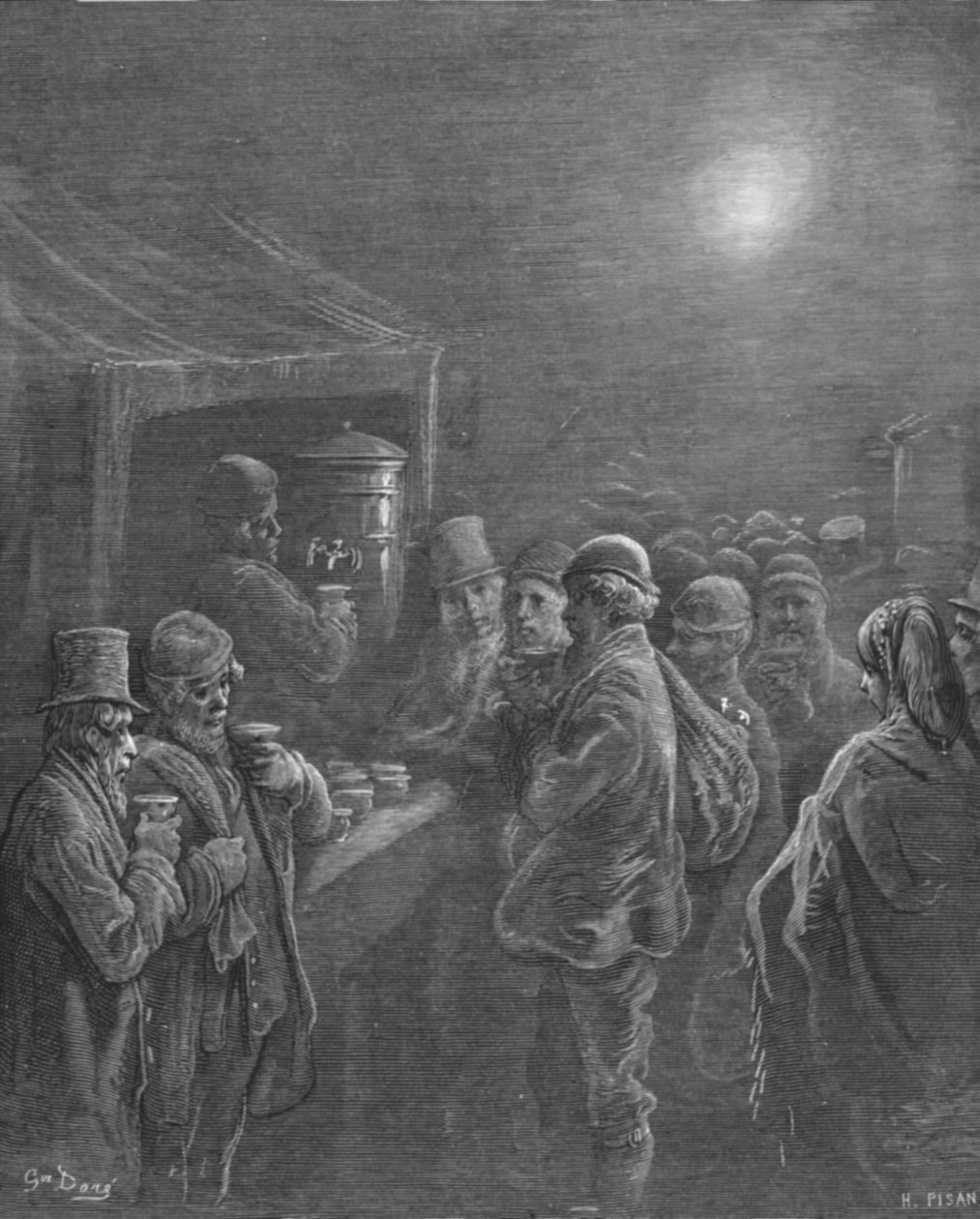 Étal de café - Tôt le matin, 1872 - Gustave Dore