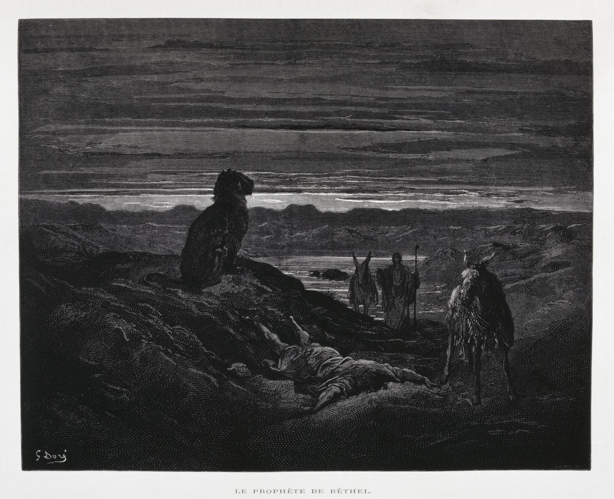 Mort du prophète de Béthel, Illustration de la Bible de Doré - Gustave Dore