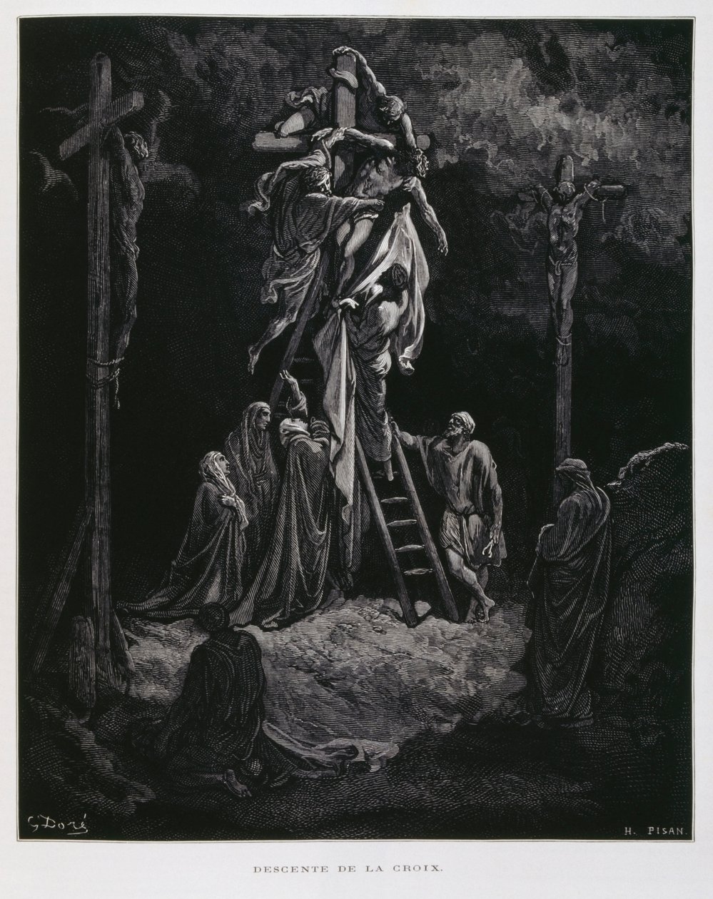 Descente de la croix, la déposition du Christ, Illustration de la Bible de Doré - Gustave Dore