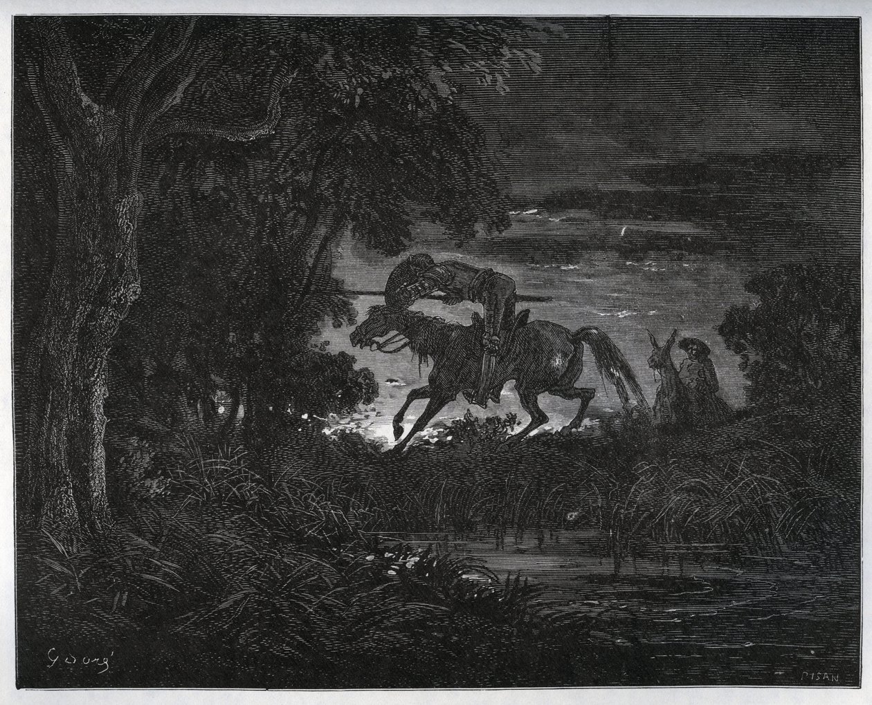 Don Quichotte et Sancho Panza au début de l