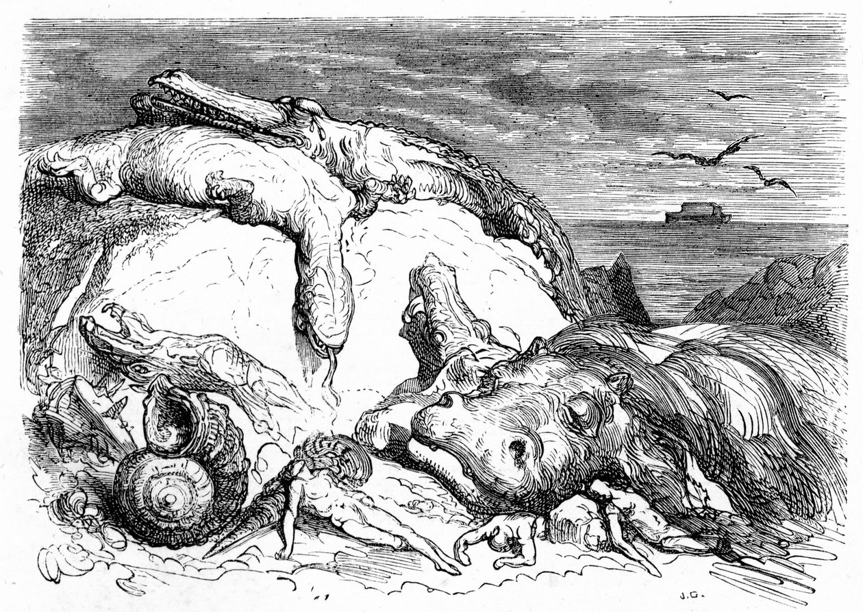 Gravure de Gustave Doré vers 1850 : évocation d
