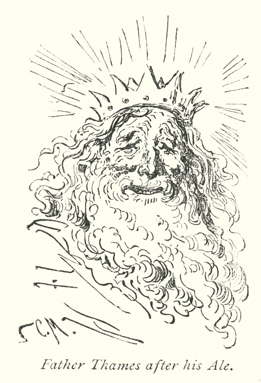 Père Tamise après sa bière (gravure) - Gustave Dore