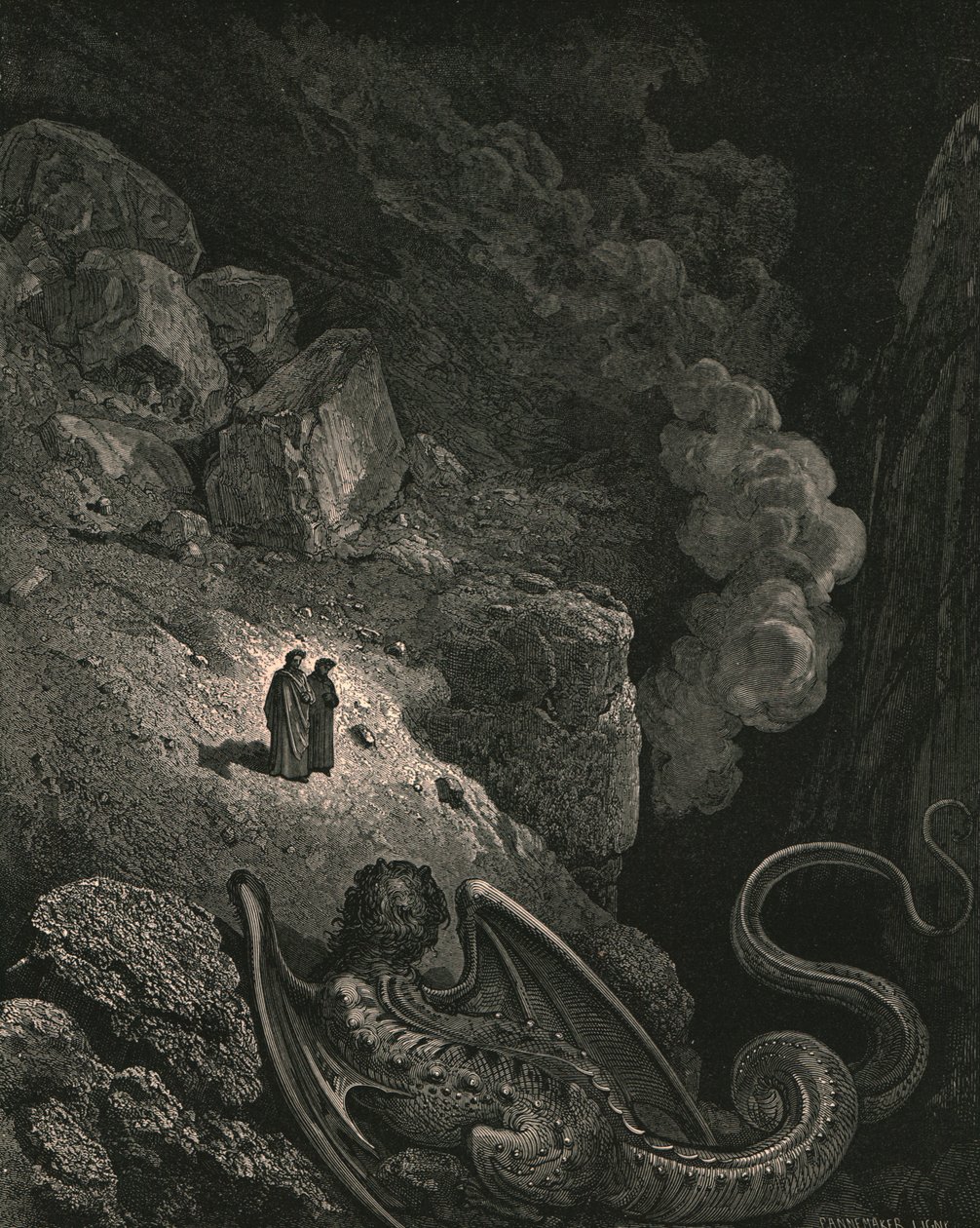 Aussitôt cette image vile de la fraude apparut, vers 1890 - Gustave Dore