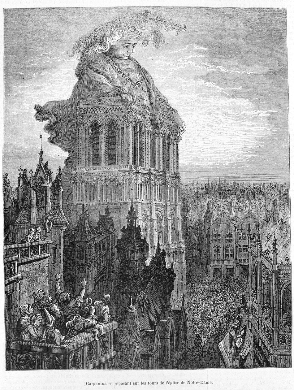 Gargantua reposant sur les tours de l