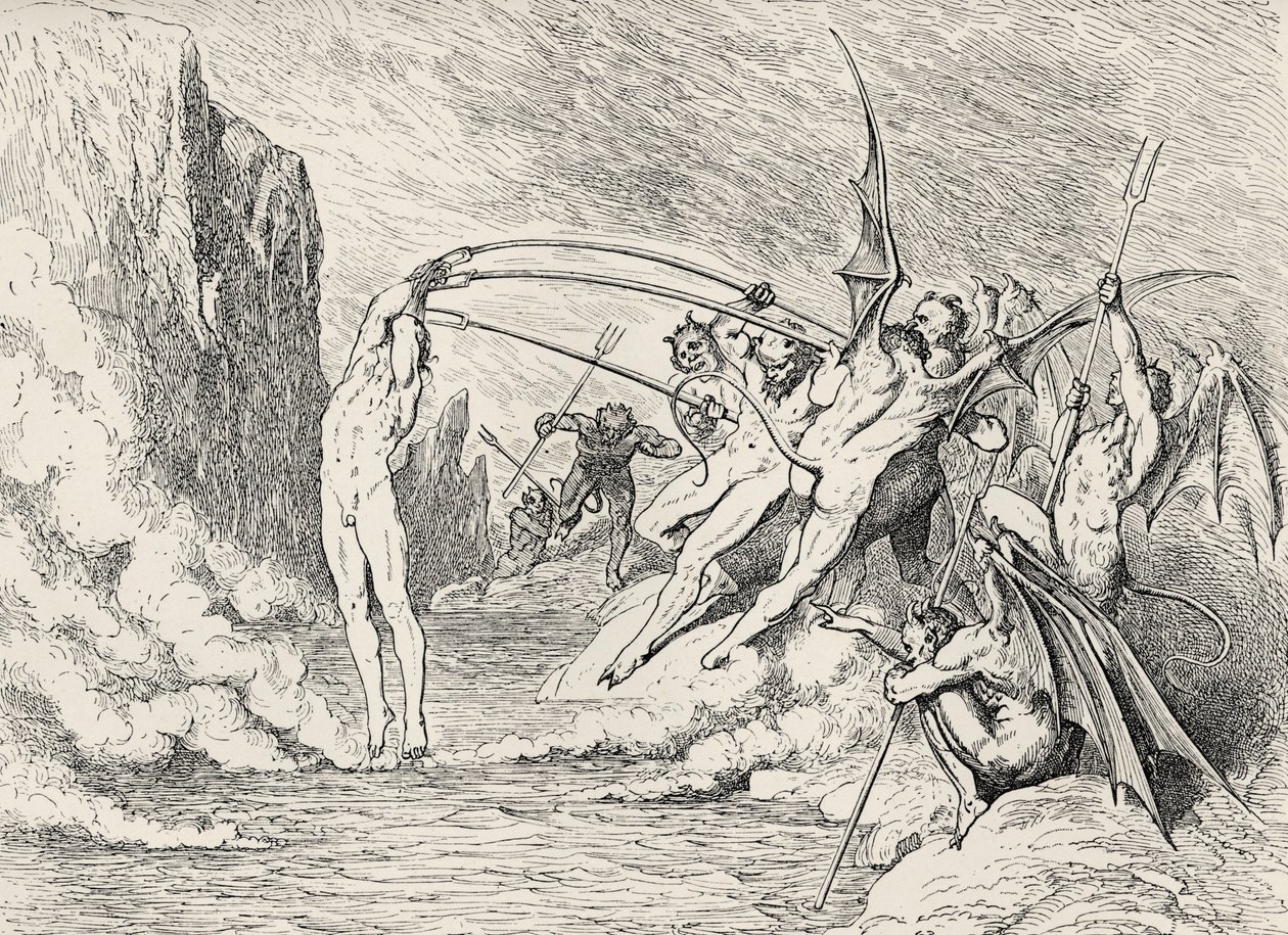 Illustration pour La Divine Comédie - Enfer par Dante - Gustave Dore