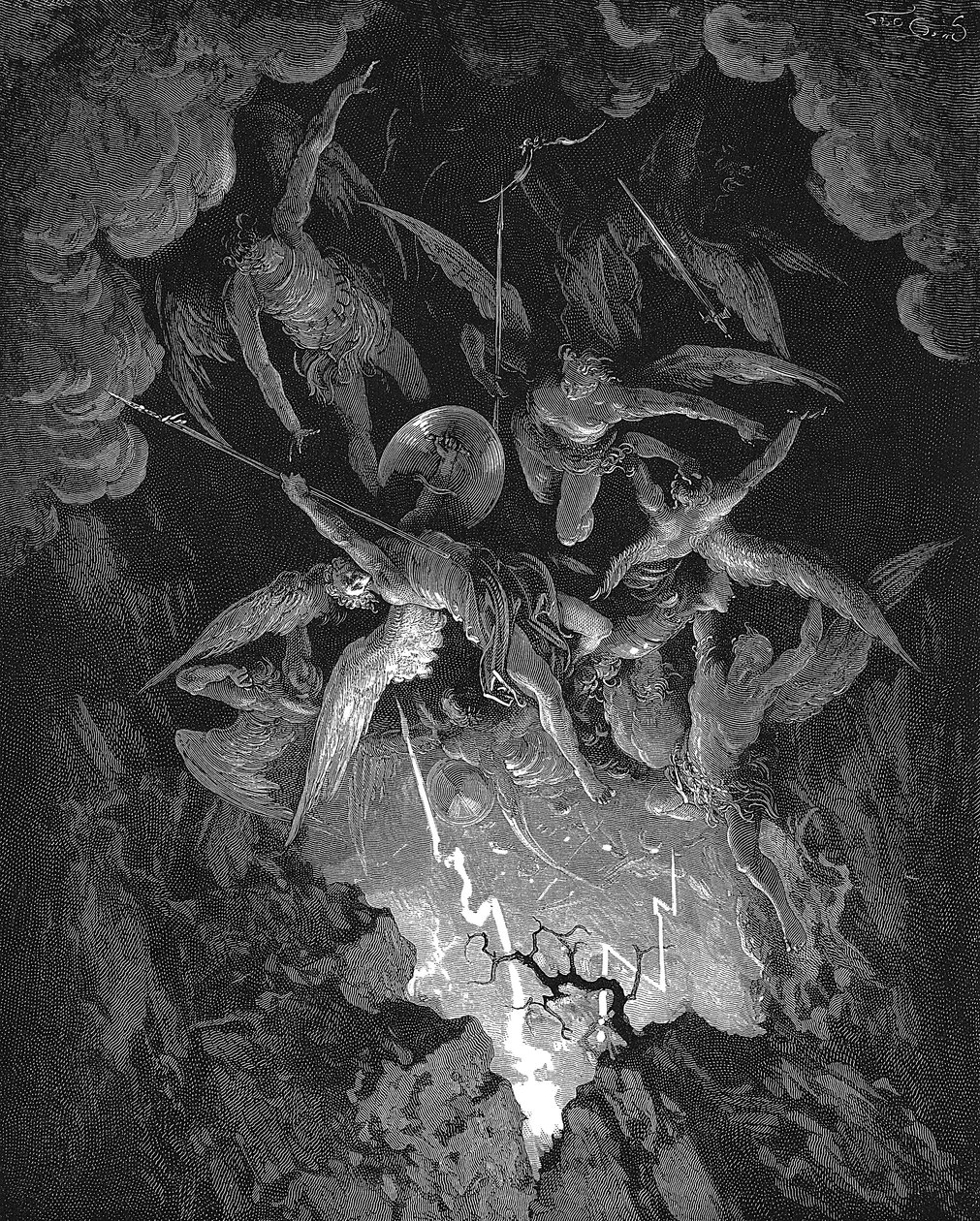 Illustration du Paradis perdu de John Milton, 1866 - Gustave Dore
