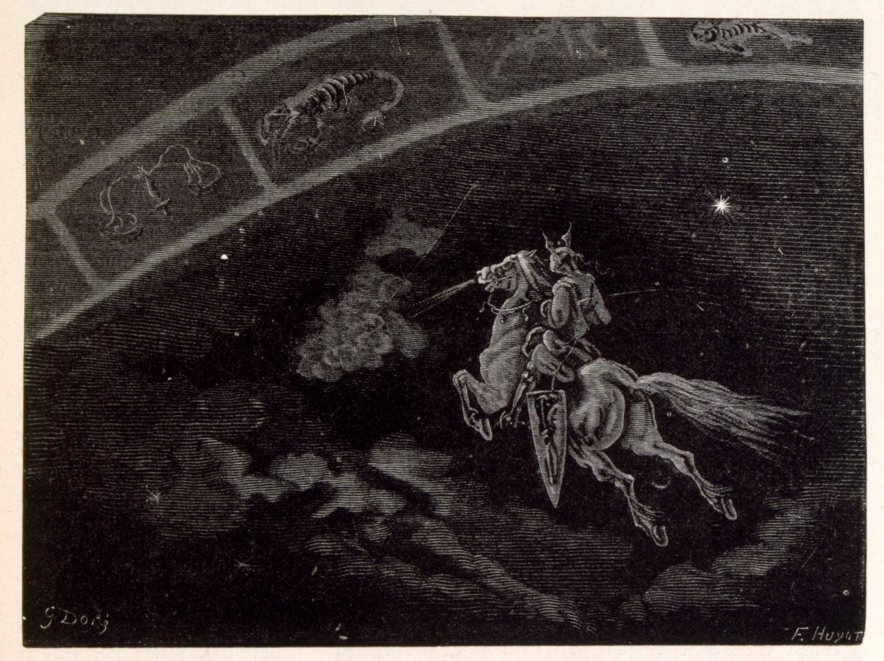 Illustration du signe astrologique Scorpion. de La légende de Croque-Mitaine. - Gustave Dore