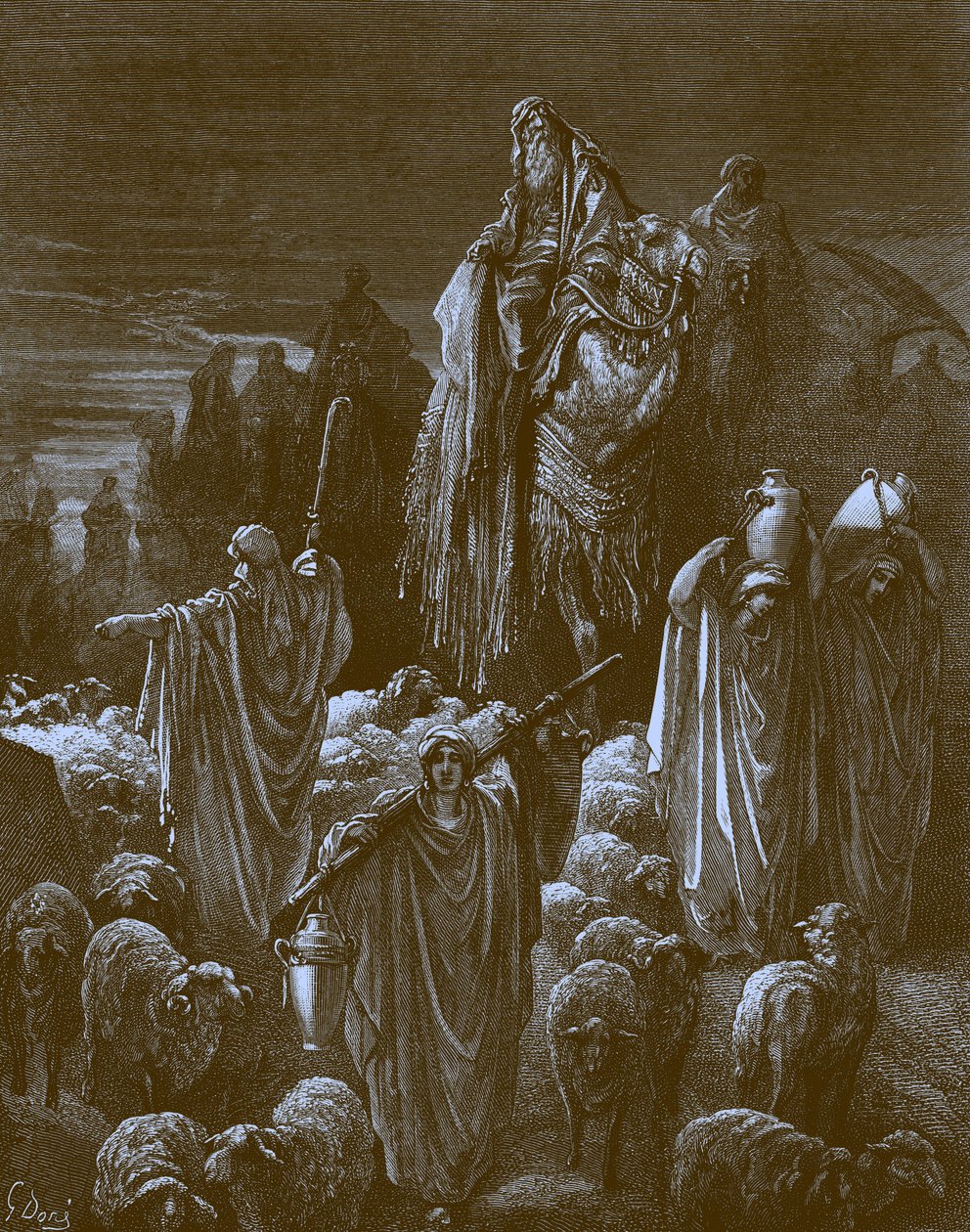 Jacob voyage en Égypte, par Doré - Bible - Gustave Dore