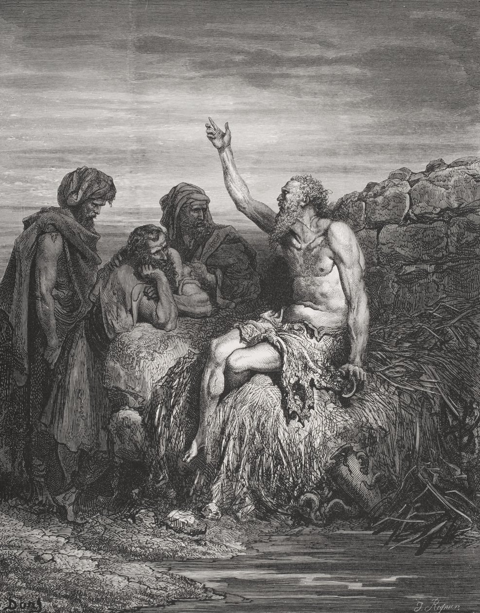 Job et ses amis, Job 6:1-4, illustration de 