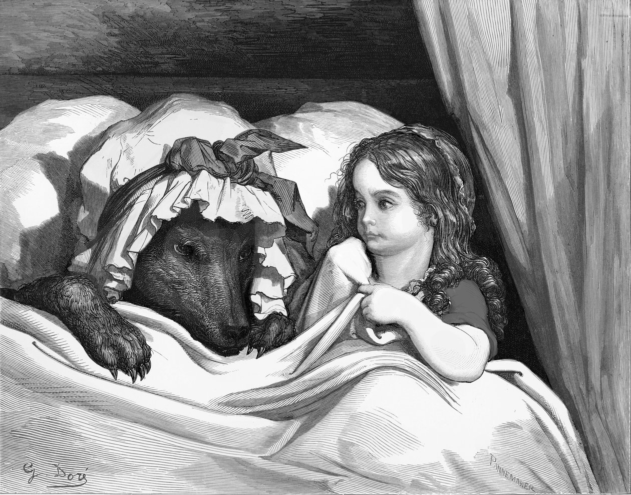 Le Petit Chaperon Rouge, gravure par Gustave Doré - Gustave Dore