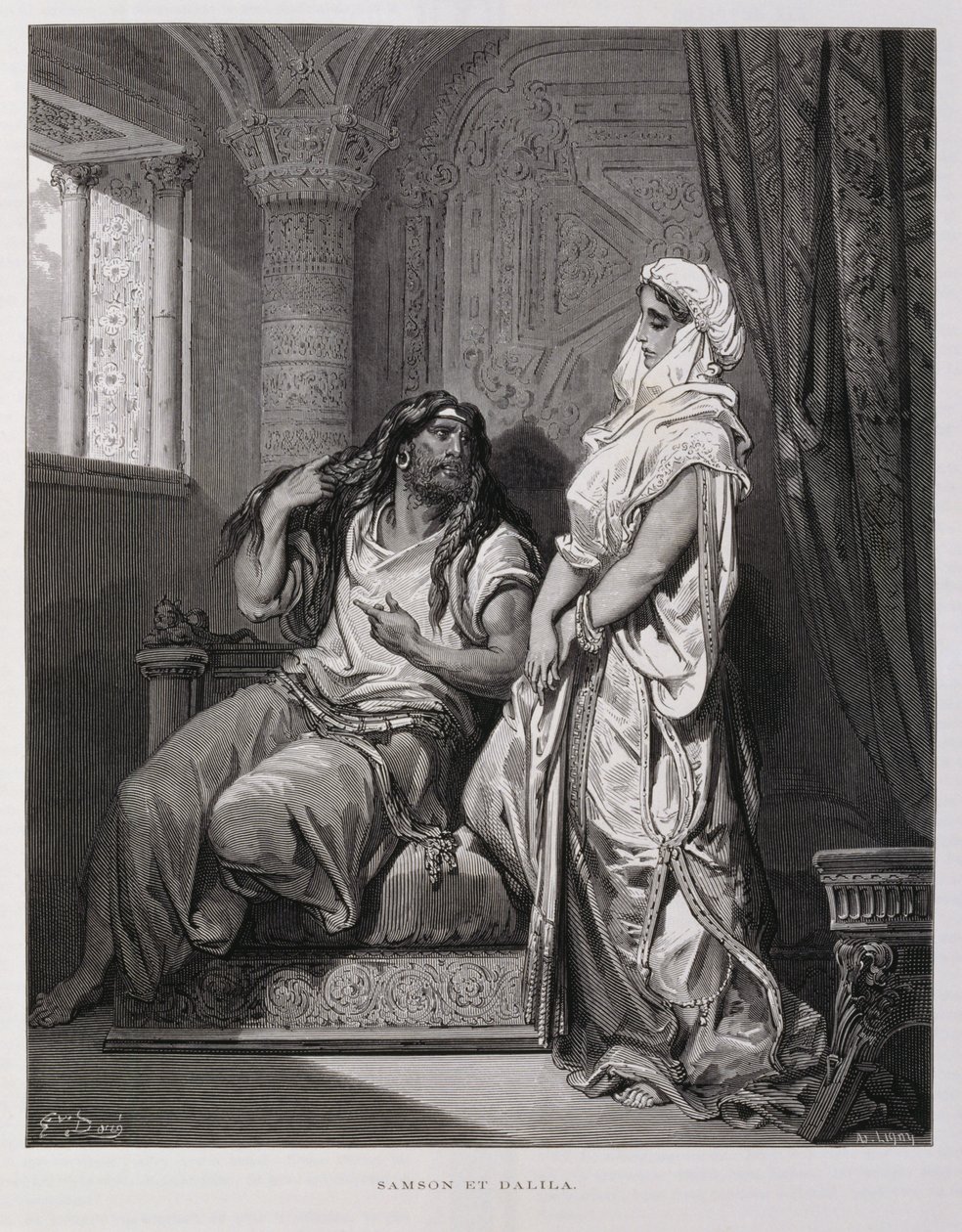Samson et Dalila, Chapitre 16, du Livre des Juges, dans l