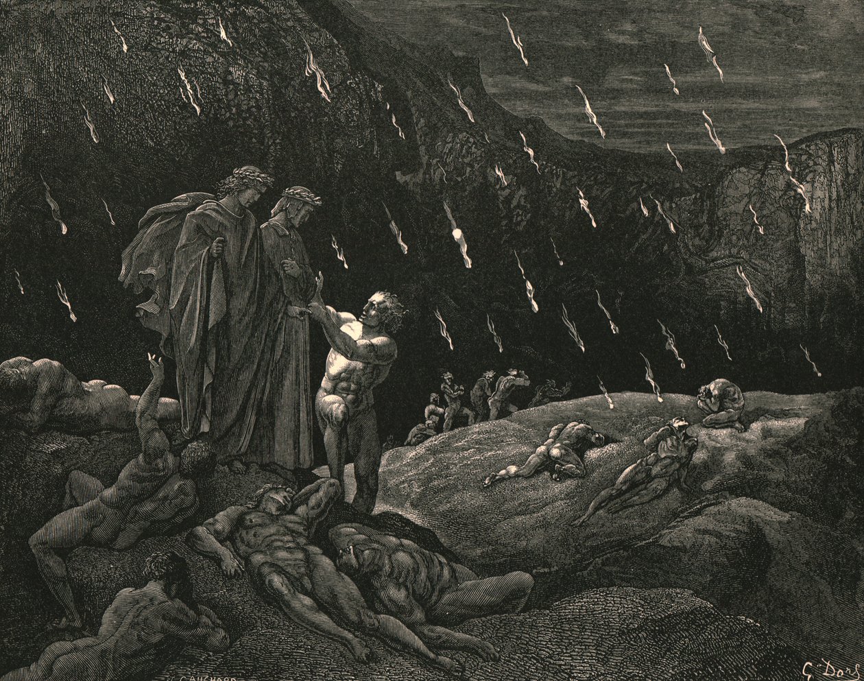Monsieur! Brunetto! Et êtes-vous ici, vers 1890 - Gustave Dore